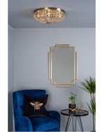 Asmara 5lt Flush Antique Brass Crystal - Image 4