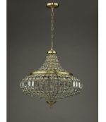 Asmara 6lt Pendant Antique Brass Crystal - Image 4