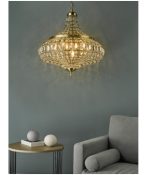 Asmara 6lt Pendant Antique Brass Crystal - Image 5