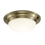 Barclay Flush Large Antique Brass IP44