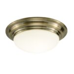 Barclay Flush Large Antique Brass IP44