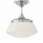 Caden 1lt Semi Flush Polished Chrome & Opal Glass IP44