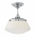 Caden 1lt Semi Flush Polished Chrome & Opal Glass IP44