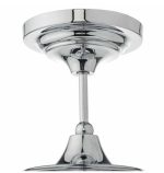 Caden 1lt Semi Flush Polished Chrome & Opal Glass IP44 - Image 4