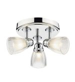 Cedric 3lt Round Plate Spot Polished Chrome IP44