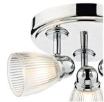 Cedric 3lt Round Plate Spot Polished Chrome IP44 - Image 2
