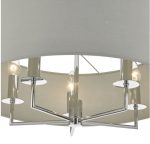 Jamelia 5lt Pendant Polished Chrome & Grey - Image 2