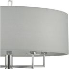 Jamelia 5lt Pendant Polished Chrome & Grey - Image 3