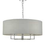 Jamelia 5lt Pendant Polished Chrome & Grey