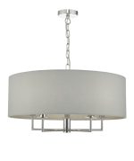 Jamelia 5lt Pendant Polished Chrome & Grey