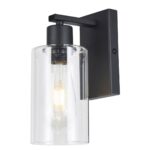 Miu Wall Light Matt Black Glass