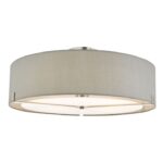 Santino 3lt Semi Flush Satin Chrome With Grey Shade