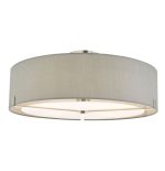 Santino 3lt Semi Flush Satin Chrome With Grey Shade