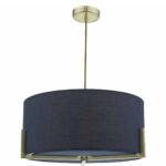 Santino Pendant Gold CW Navy Cotton Shade