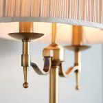 Stanford Antique Brass Table & Beige Shade - Image 3