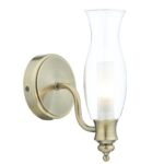 Vestry 1lt Wall Bracket Antique Brass IP44