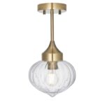 Addington Semi Flush Antique Brass