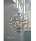 Laura Ashley Aidan Glass & Polished Chrome 3lt Globe Chandelier - Image 3