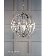 Laura Ashley Aidan 5lt Pendant Glass & Polished Chrome - Image 4