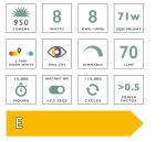 Dimmable LED Light Bulb B22 8W 950LM - Image 2