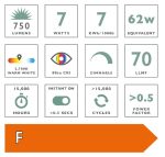 LED Rustika Light Bulb ES/E27 7W 750LM - Image 2