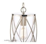 Laura Ashley Beckworth Lantern Polished Nickel Glass - Image 3