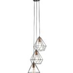Deyon 3lt Cluster Pendant Black & Copper