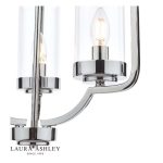 Laura Ashley Joseph 3lt Chandelier Polished Chrome Glass - Image 3