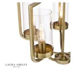 Laura Ashley Joseph 5lt Chandelier Antique Brass Glass - Image 3