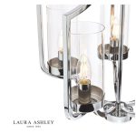 Laura Ashley Joseph 5lt Chandelier Polished Chrome Glass - Image 3