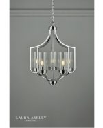 Laura Ashley Joseph 5lt Chandelier Polished Chrome Glass - Image 4