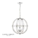 Laura Ashley Aidan 5lt Pendant Glass & Polished Chrome