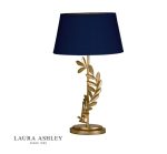 Laura Ashley Archer Table Lamp Leaf Design Gold With Shade