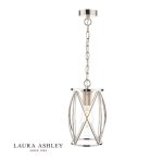 Laura Ashley Beckworth Lantern Polished Nickel Glass