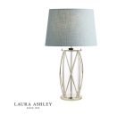 Laura Ashley Beckworth Large Table Lamp Polished Nickel Glass (Base Only)