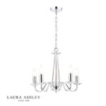 Laura Ashley Blake 5lt Chandelier Cut Glass & Polished Chrome