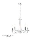 Laura Ashley Blake 5lt Chandelier Cut Glass & Polished Chrome