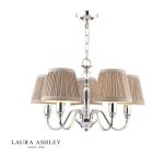 Laura Ashley Ellis 5lt Pendant Polished Chrome With Shades