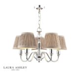 Laura Ashley Ellis 5lt Pendant Polished Chrome With Shades