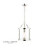 Laura Ashley Harrington Lantern Polished Nickel Glass