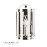 Laura Ashley Harrington Wall Light Polished Nickel Glass