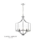 Laura Ashley Joseph 5lt Chandelier Polished Chrome Glass