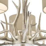 Laura Ashley Mulroy 5lt Antler Chandelier Champagne With Shades - Image 3