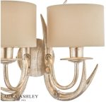 Laura Ashley Mulroy Antler 2lt Wall Light Champagne With Shades - Image 3