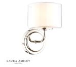 Laura Ashley Southwell Wall Light Polished Nickel & Glass Shade