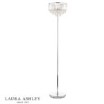 Laura Ashley Vienna 3lt Floor Lamp Crystal & Polished Chrome