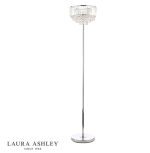 Laura Ashley Vienna 3lt Floor Lamp Crystal & Polished Chrome