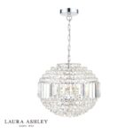 Laura Ashley Vienna 5lt Chandelier Crystal & Polished Chrome