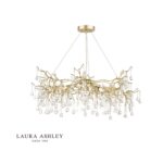 Laura Ashley Willow 5lt Pendant Satin Champagne Crystal