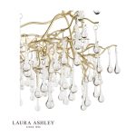 Laura Ashley Willow 5lt Pendant Satin Champagne Crystal - Image 2